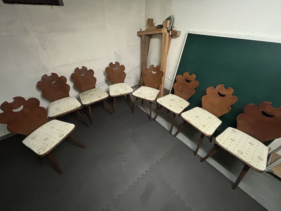 Stare drewniane krzesła Vintage 8 szt
