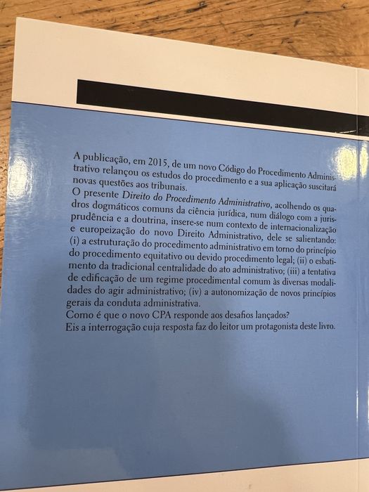 Livro Direito do Procedimento Administrativo - Paulo Otero - NOVO