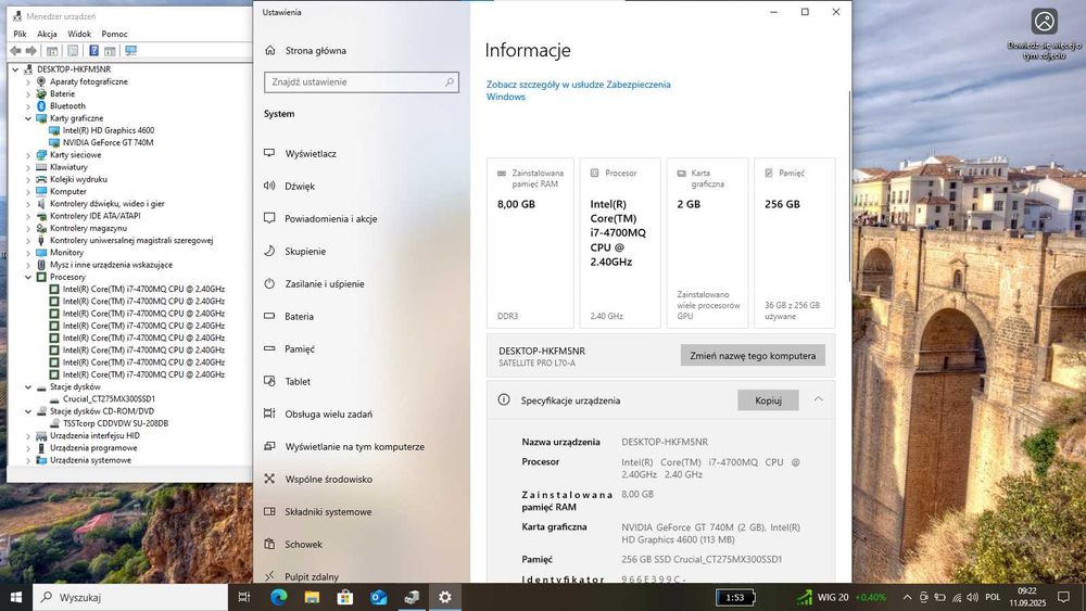 TOSHIBA Satellite  Pro L70-A/ 17,3" /i7 /SSD 275 GB/ 8GB RAM/ GT 740M