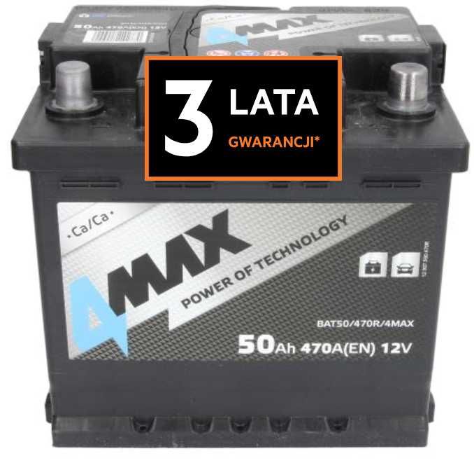 Akumulator JENOX 4MAX 12v 50ah 470a P+ 3 lata gw. Radom WYSYŁKA free