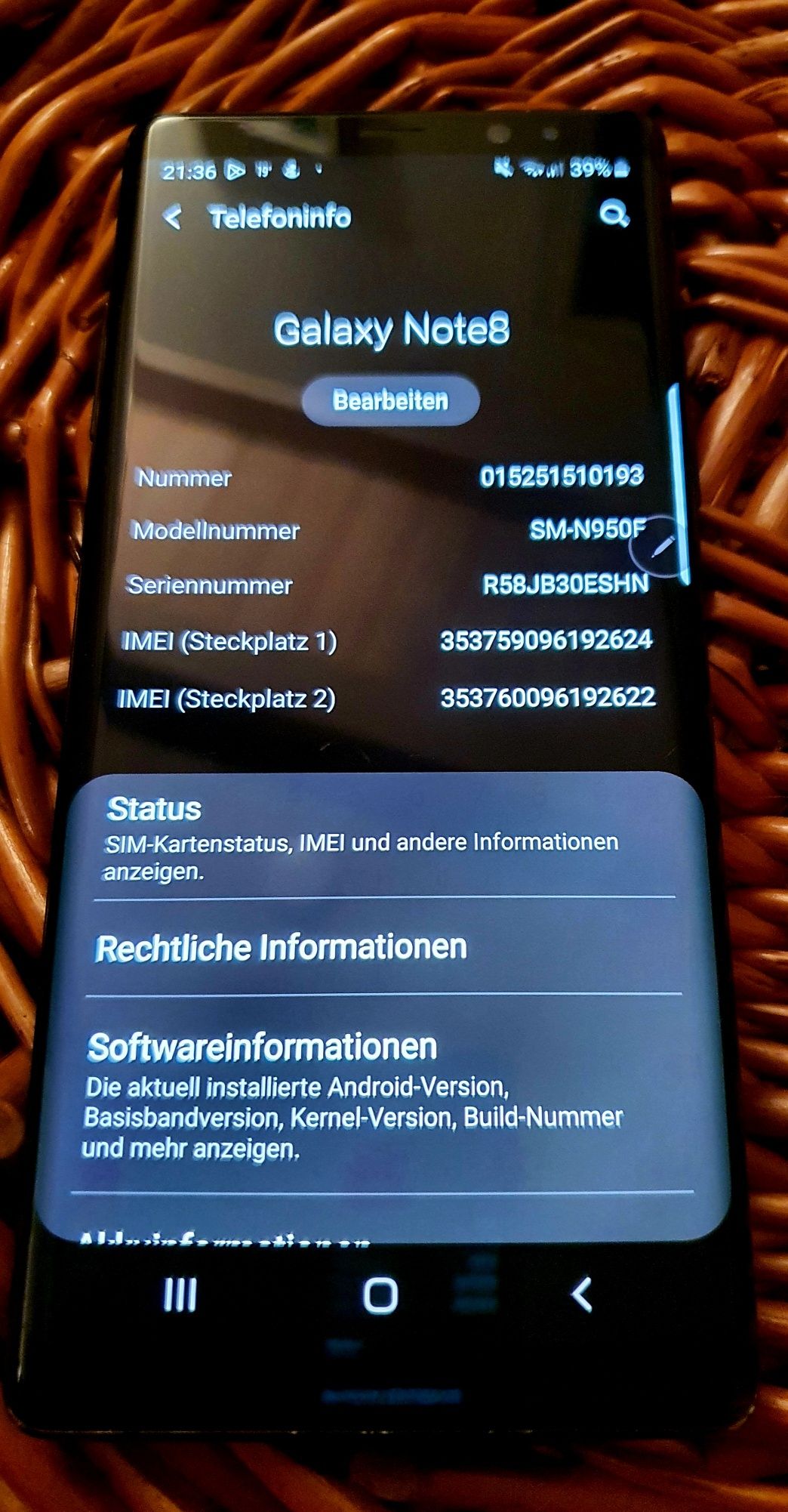 Samsung galaxy Note 8 SM-N950F