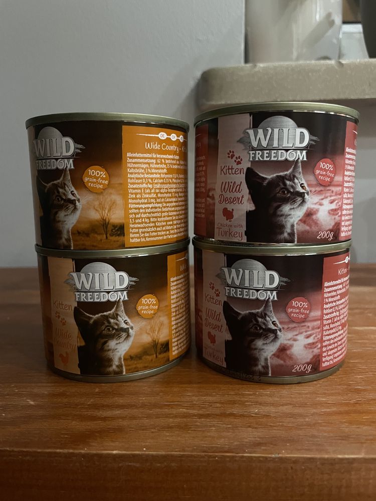 mokra karma dla kociąt super skład 2x200g wild freedom