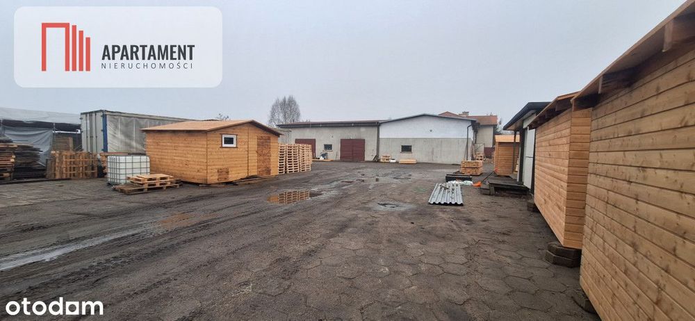 Działka przemysłowo-usługowa wraz z halami i domem