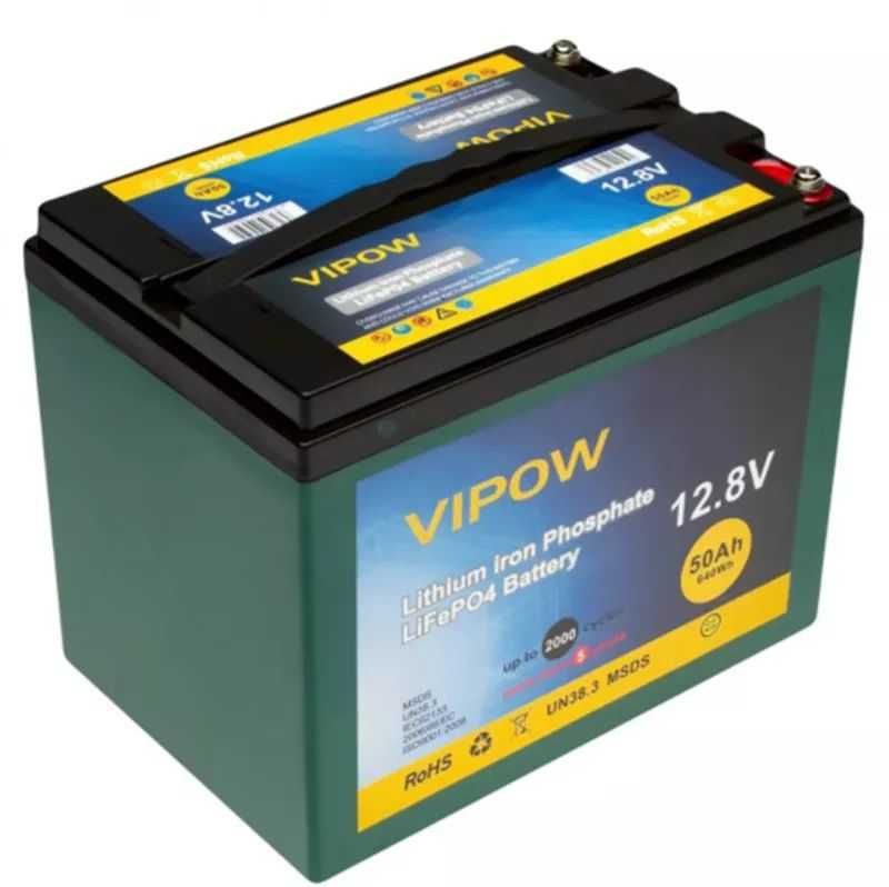Акумуляторна батарея ViPow 12.8V 50Ah (LiFePO4128-50/40) із ВМS платою