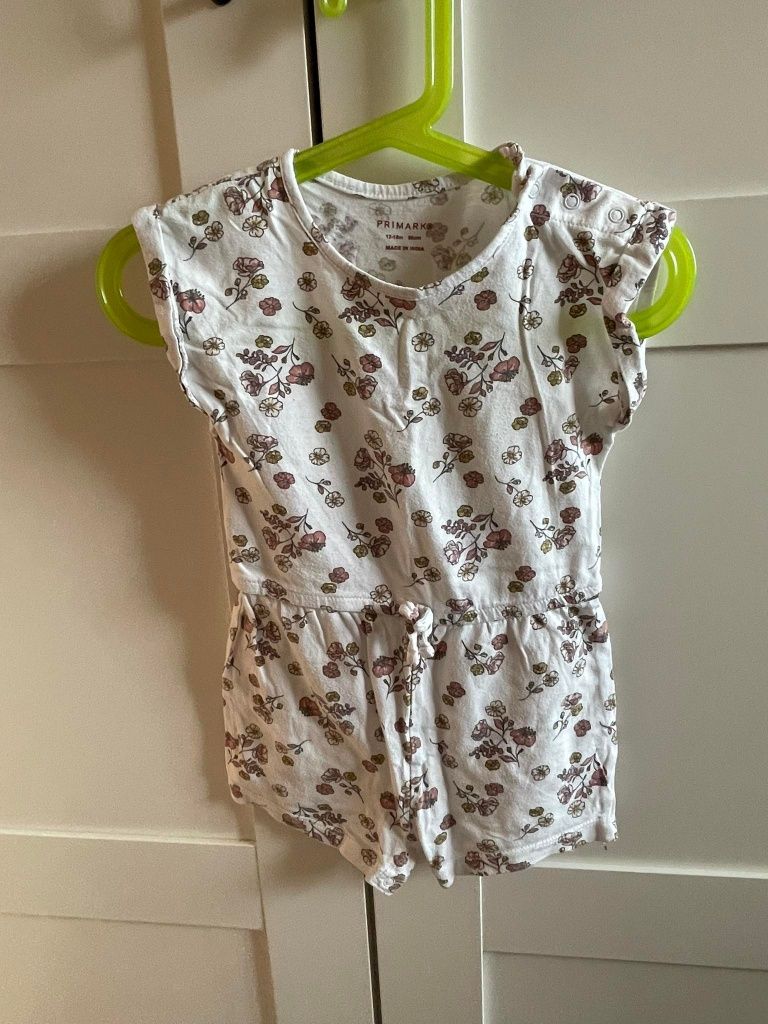 Świetny Kombinezon dla dziewczynki kwiatowy beż 86 Primark  rampersy