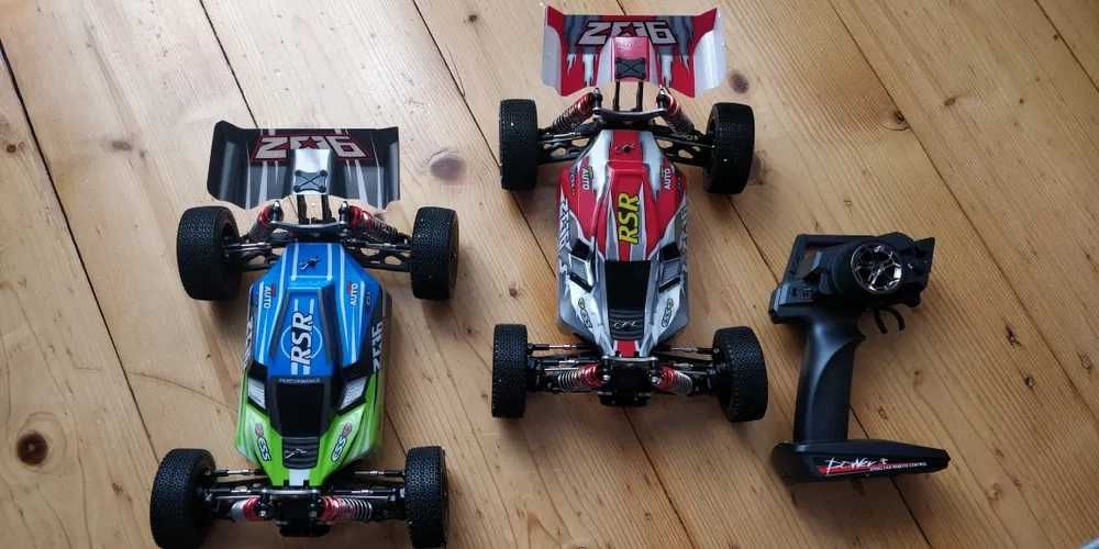 Autko RC WlToys 144001 - kolor zielono niebieski + bateria 3000 mAh