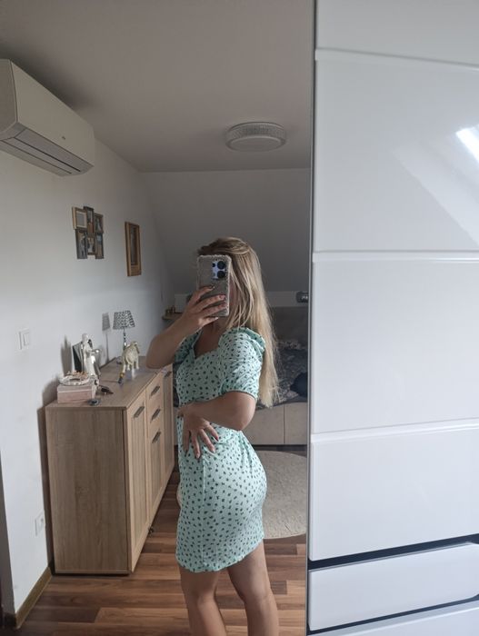 Sukienka letnia romantyczna kwiaty kobieca dekolt sexy s m