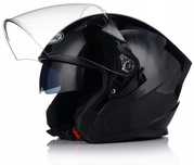 KASK Otwarty Motocyklowy Jet CZARNY Skuter Motor ECER 22.06 BLENDA M