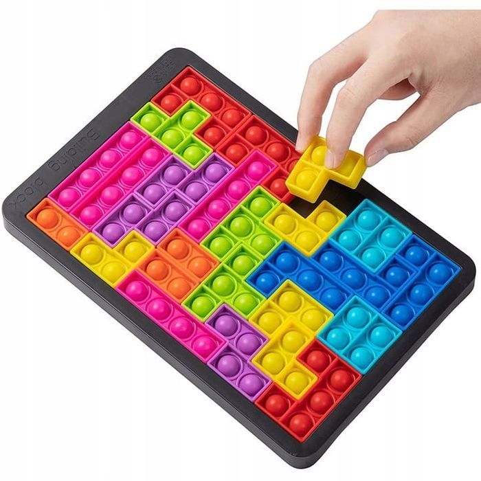Gra Układanka Logiczna Antystresowa Sensoryczna Tetris Pop It Puzzle