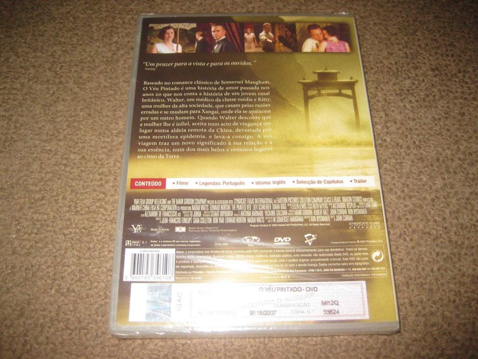DVD "O Véu Pintado" com Edward Norton/Selado!