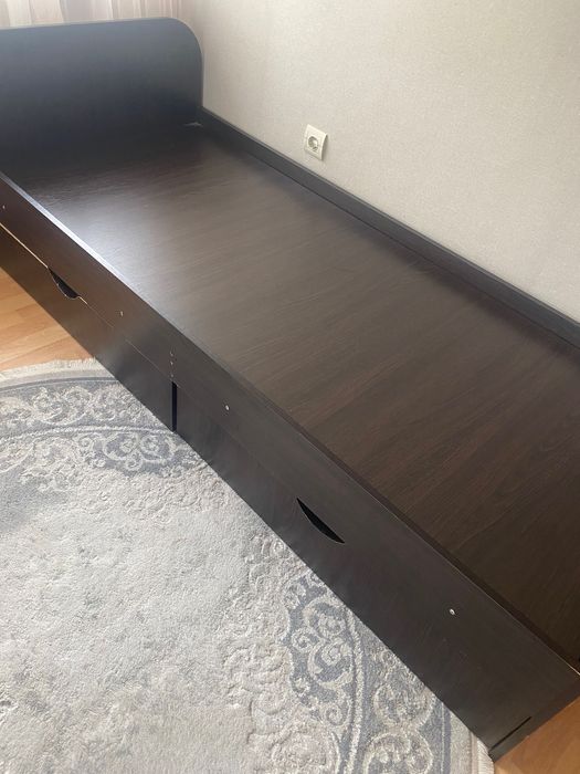 Ліжко Світ Меблів Соня 80х190 см з шухлядами колір Венге