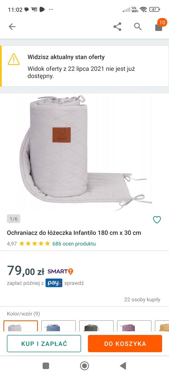 Ochraniacze do łóżeczka