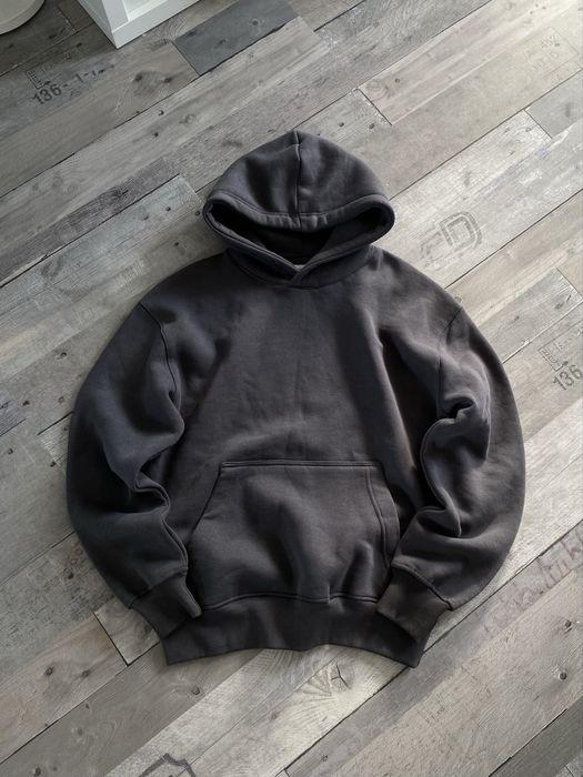 Bluza szara gruba baggy hoodie cozy boxy streetwear basic blank relab