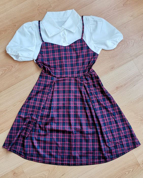 Śliczna, urocza, japońska sukienka Lolita Harajuku Kawaii. Rozmiar S.