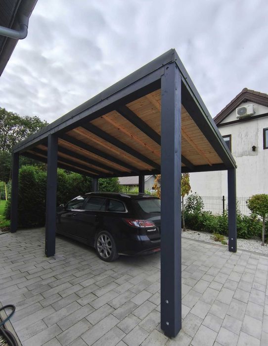 Zadaszenie, wiata, carport, konstrukcja drewniana