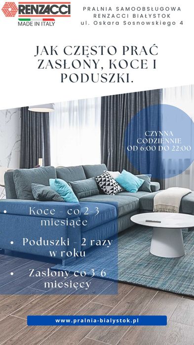 Pralnia Samoobsługowa Białystok, pranie kołder, pościeli, kocy, zasłon