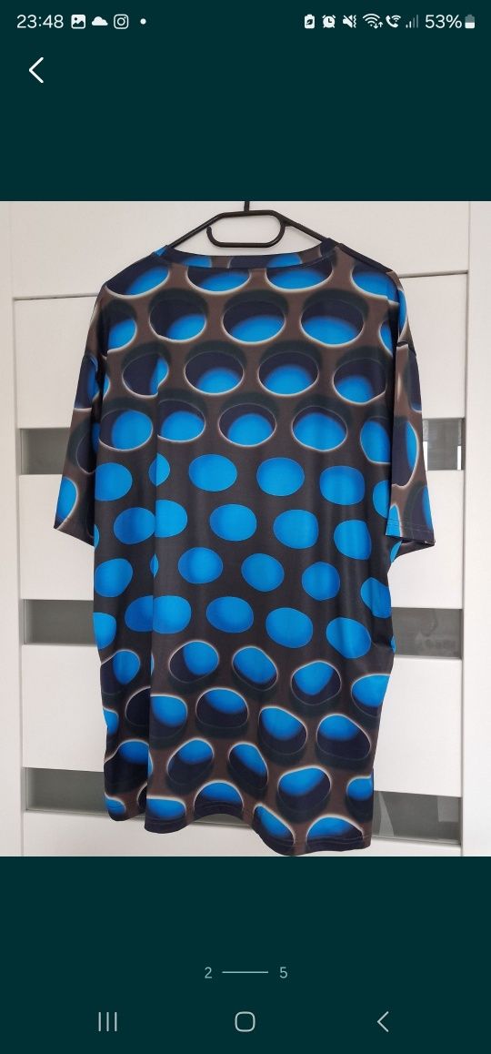 T-shirt męski XL koszulka wzór 3D nowy