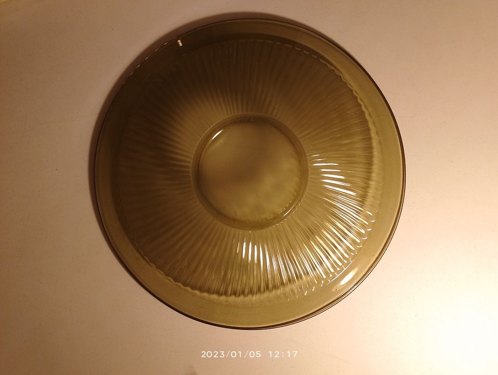 Patera zielone szkło - 27,5 cm