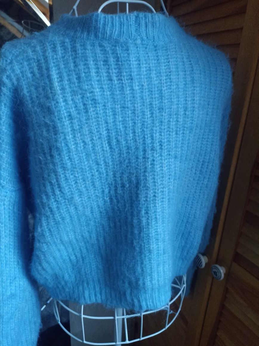 Bershka sweter oversize niebo