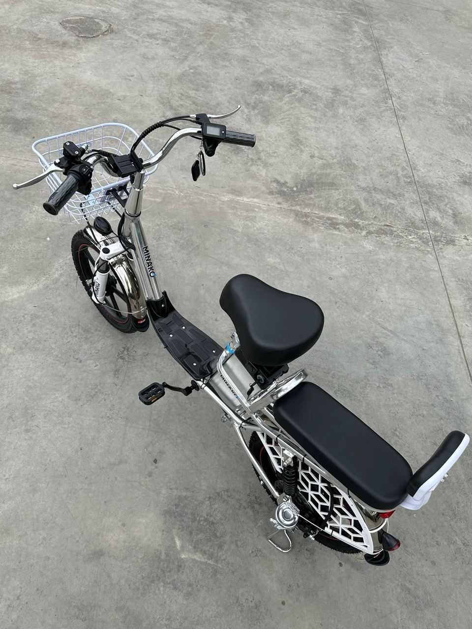 ‼️РЕАЛЬНА ЦІНА‼️ Электровелосипед MINAKO V12 Lux 48V 18Ah 600W хром