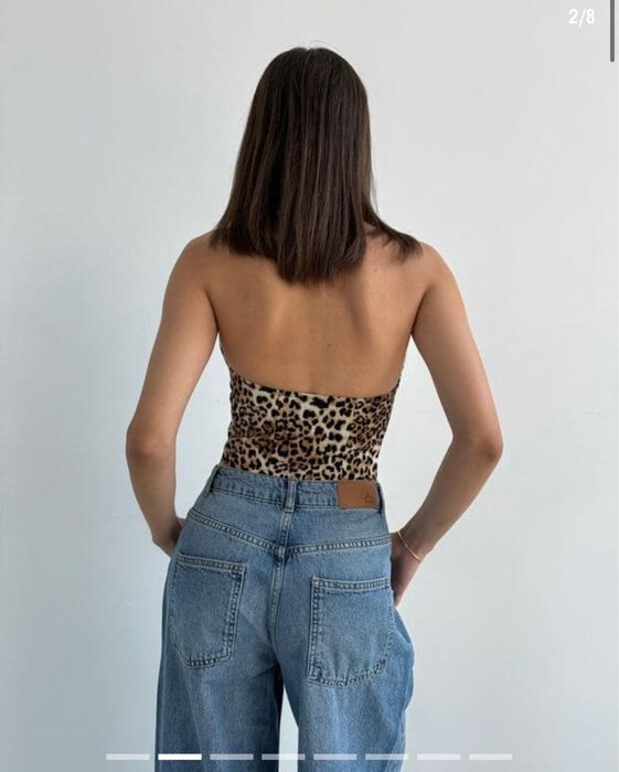 Корсет на шнурівці Rikky Hype, леопардовий принт