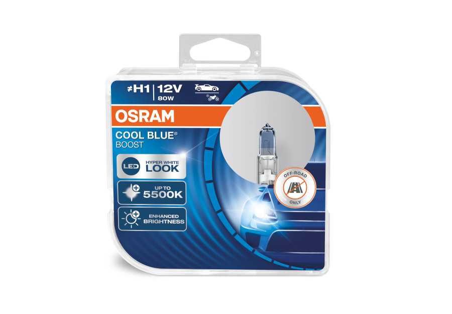 Lâmpadas Osram Cool Blue Boost 5500K 80w H1, H4, H7, H11