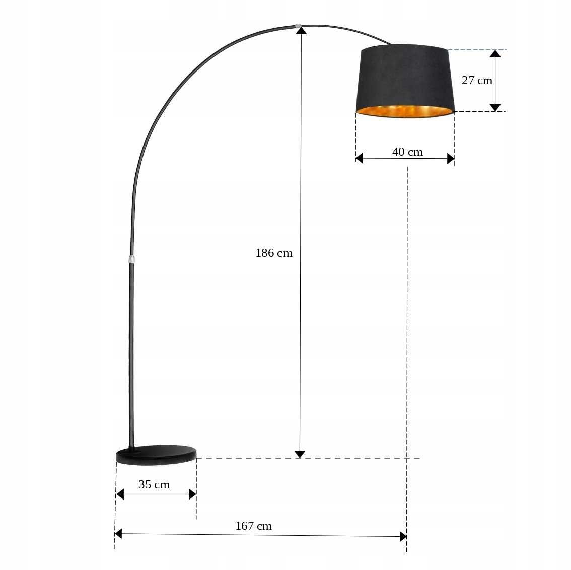 Elegancka lampa podłogowa łukowa – nowoczesny design i luksusowy styl