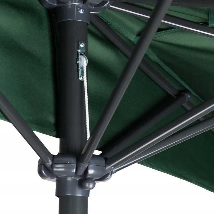 Parasol ogrodowy pół-parasol ścienny na taras 2,7 m zielony