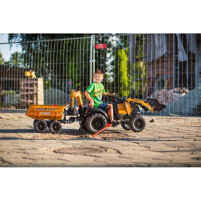 Traktor Case IH Pomarańczowy z Przyczepką Ruchoma Łyżka od 3 Lat