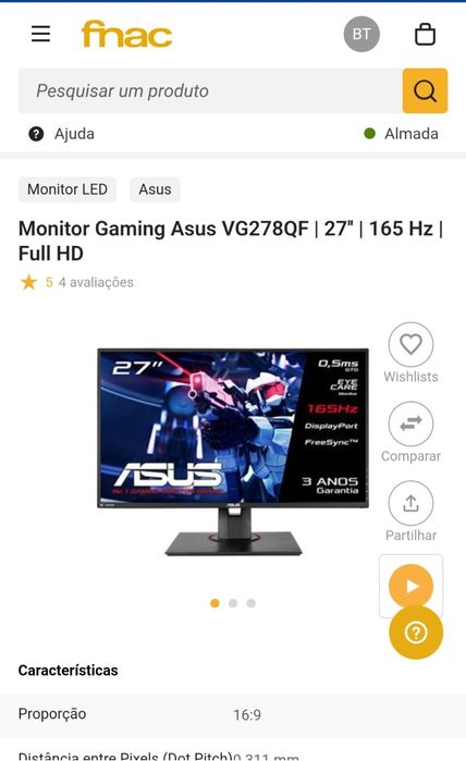 Venda munitor modelo asus