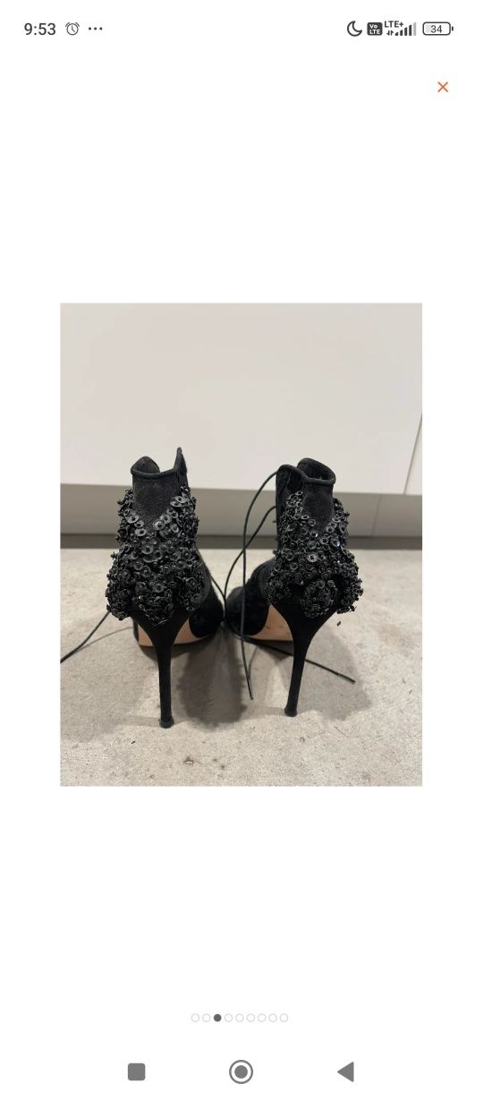 Oryginalne buty Carolina Herrera szpilki czarne high heels