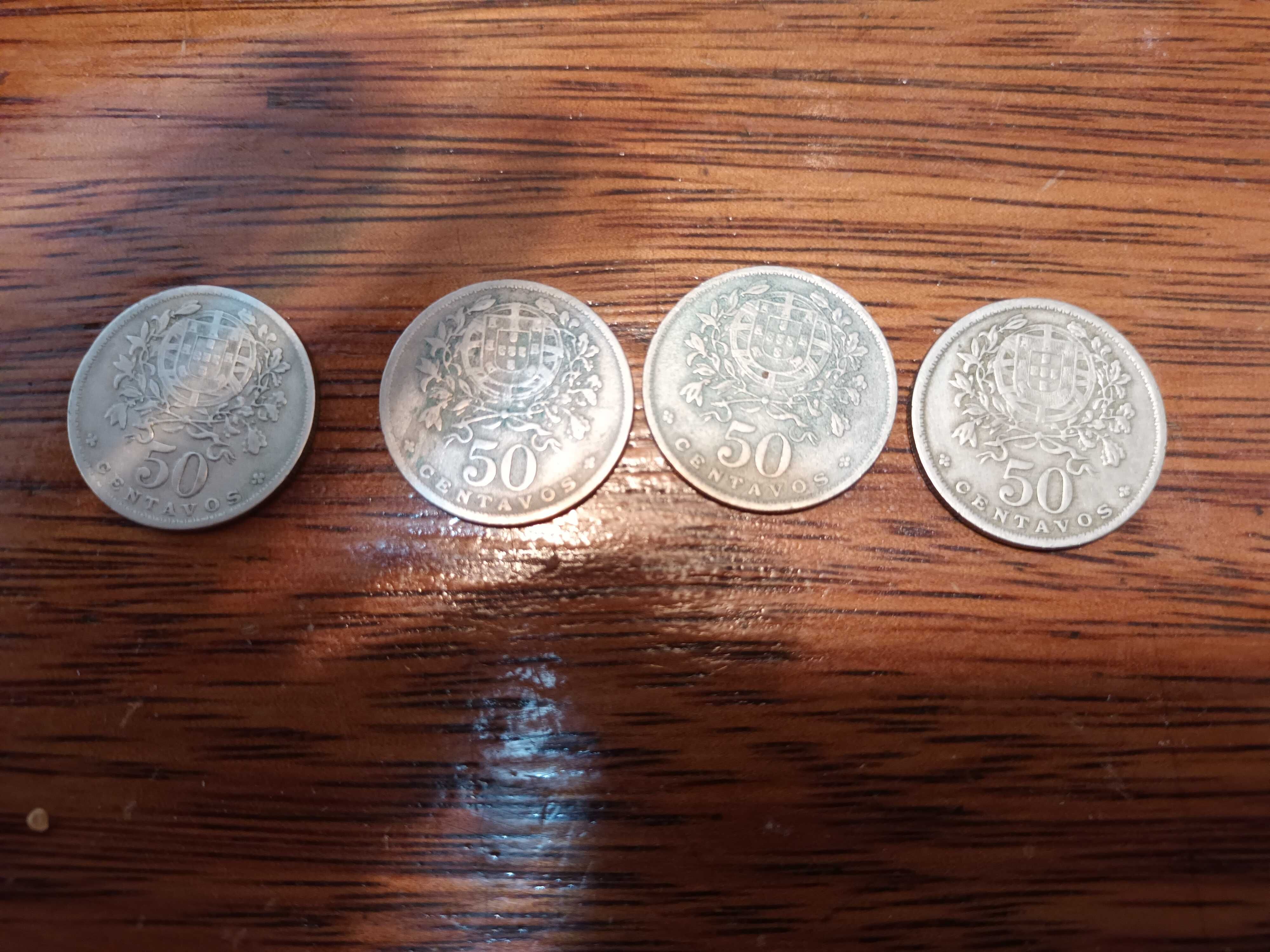 moedas de 50 centavos