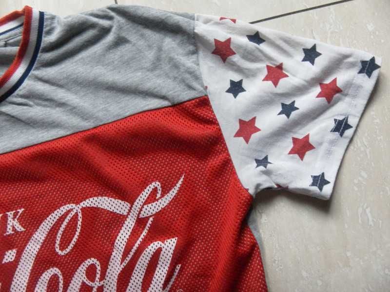 Bluzka t-shirt Coca-cola Atmosphere 36,S wzór gwiazdy