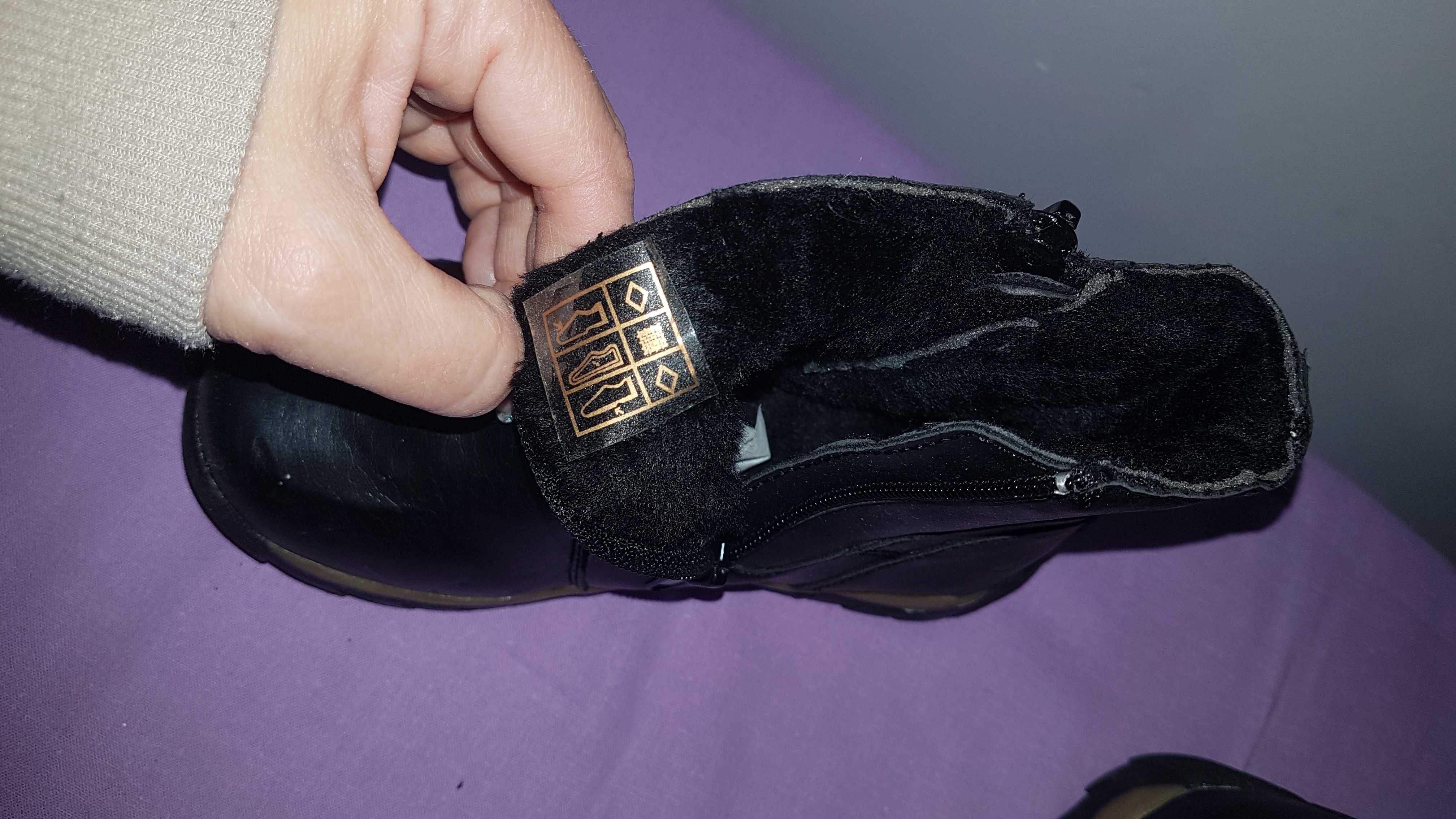 Buty zimowe  czarne - kozaczki