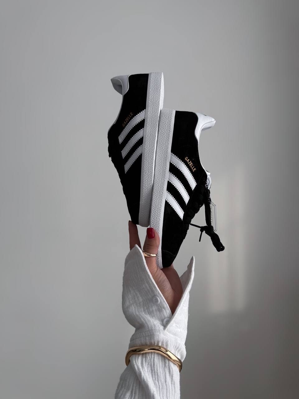 Кеди Adidas Gazelle Black White, кеди Адідас Газель Чорні Білі