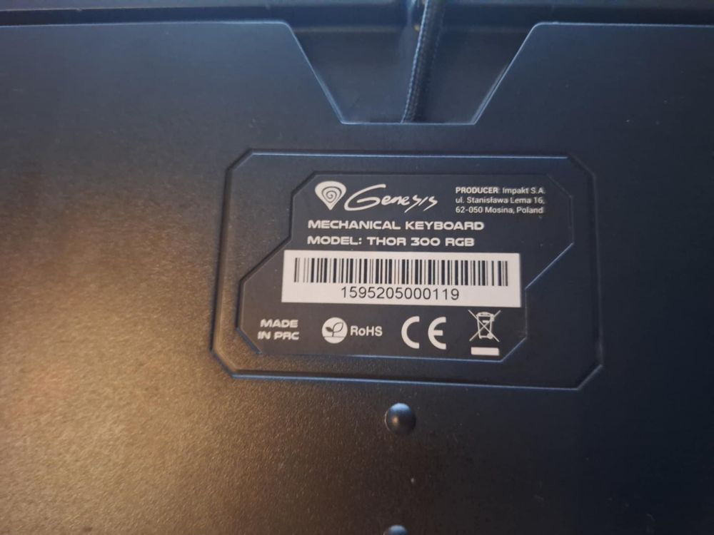 Kawiatura Genesis THOR 300 rgb PODKŁADKA GRATIS!