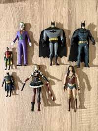 Figurki DC Comics - Batman, Robin, Joker, Harley Queen, Wonder Woman