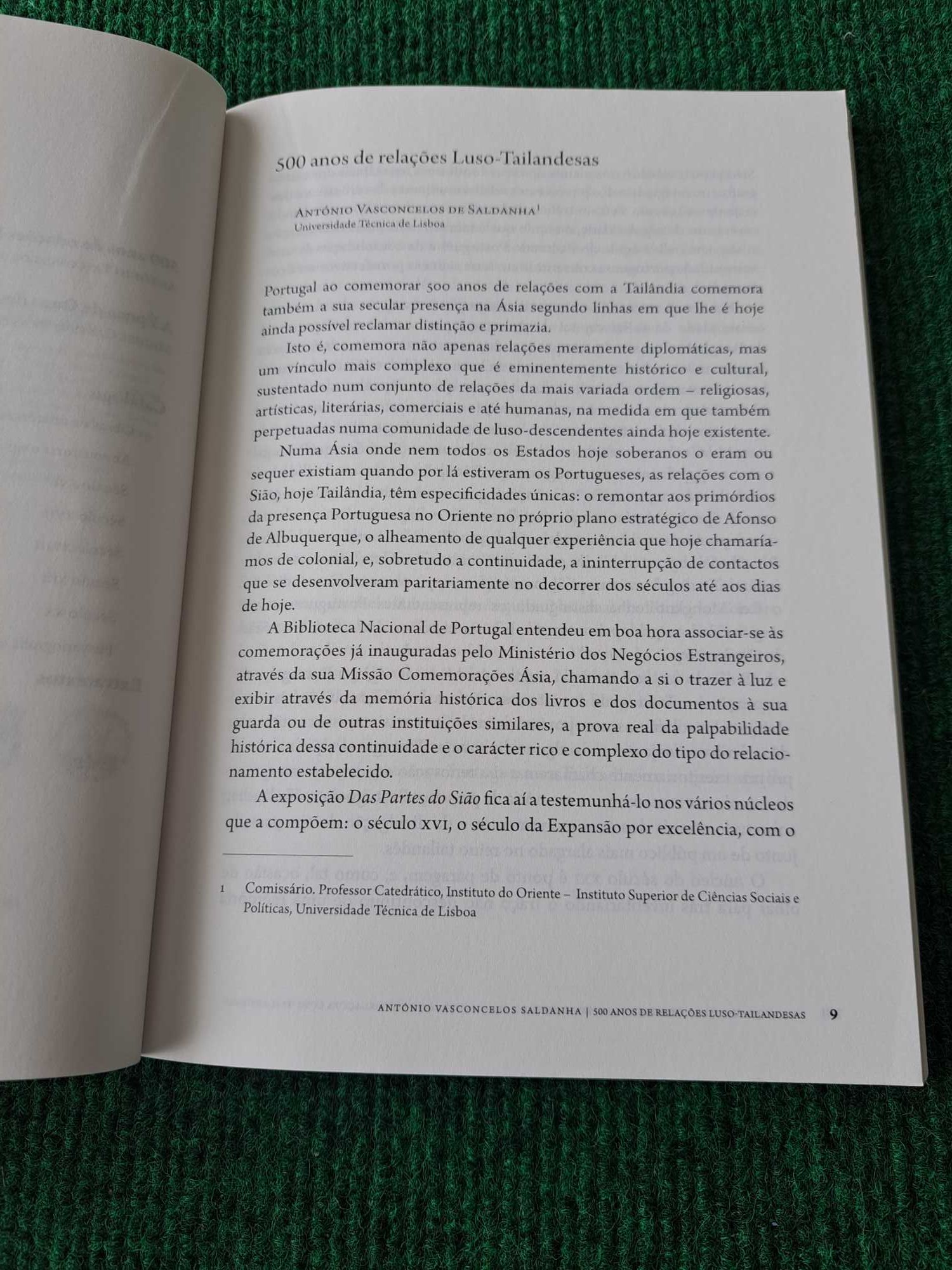 Das Partes do Sião - Comissário António Vasconcelos de Saldanha