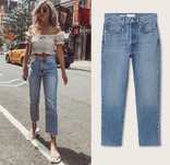 Жіночі прямі джинси блакитні сині Mango denim розмір С-М