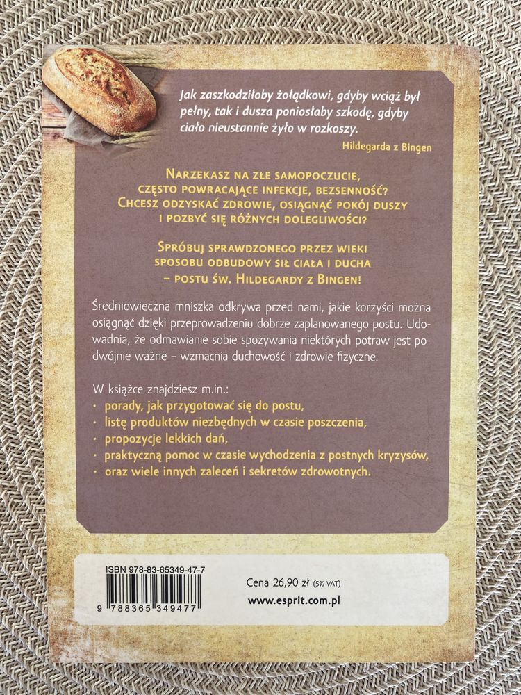 Post zdrowotny św. Hildegardy z Bingen Pregenzer Schmidle wyd. Esprit