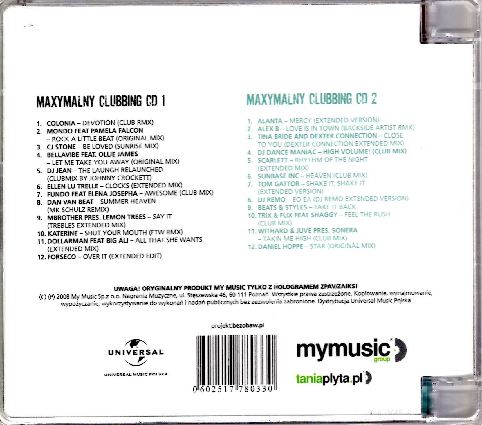 Maxymalny Clubbing Lato 2008 (2xCD)