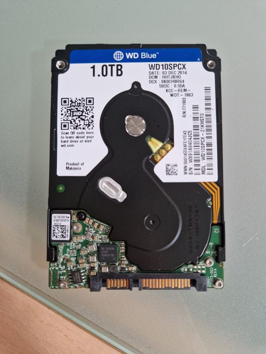 Dysk do laptopa 1TB WD Blue WD10SPCX sprawny 2,5'' sata slim