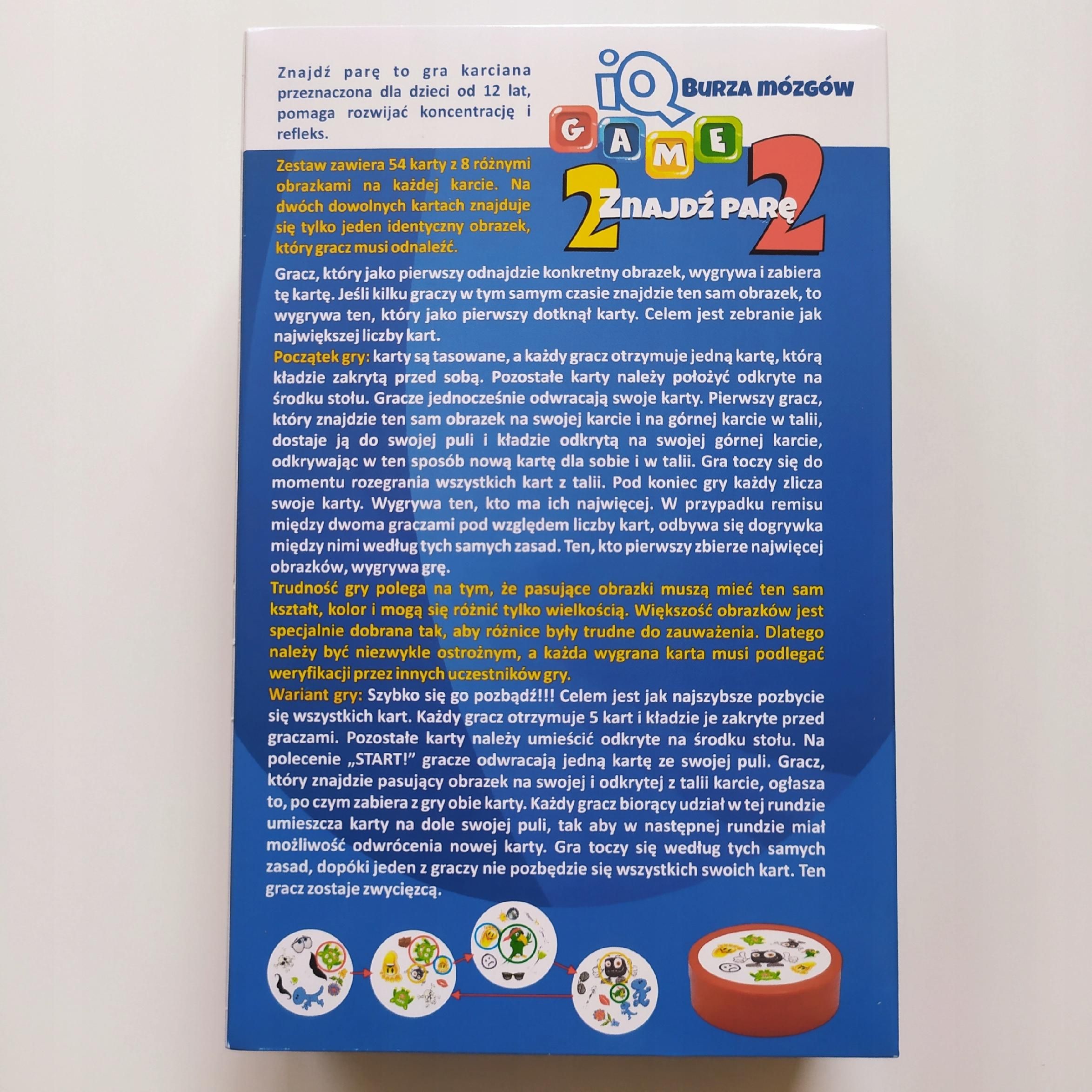 2 Znajdź Parę 2. Gra planszowa dla dzieci