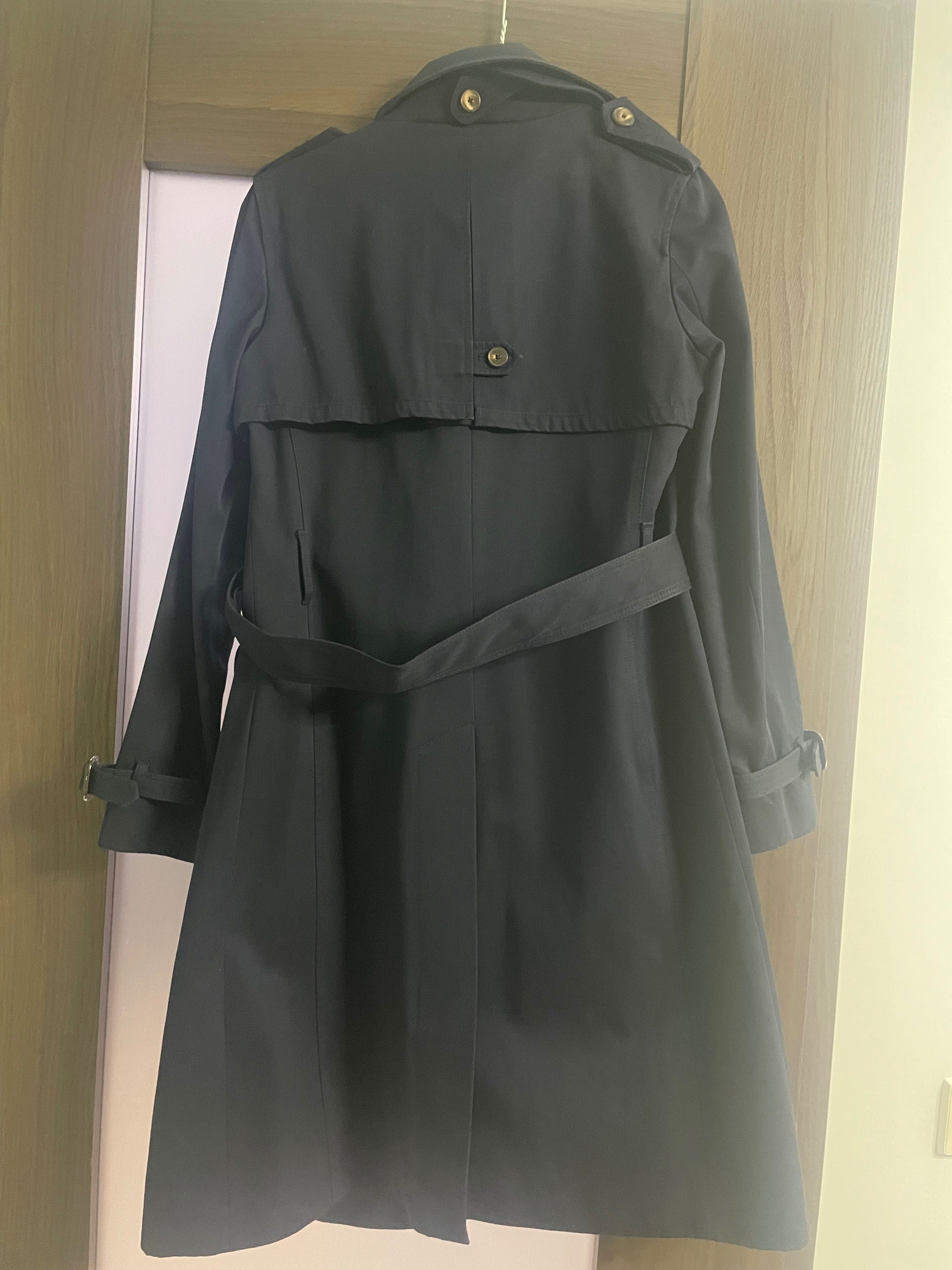 Massimo Dutti Płaszcz TRENCZ granatowy  XS