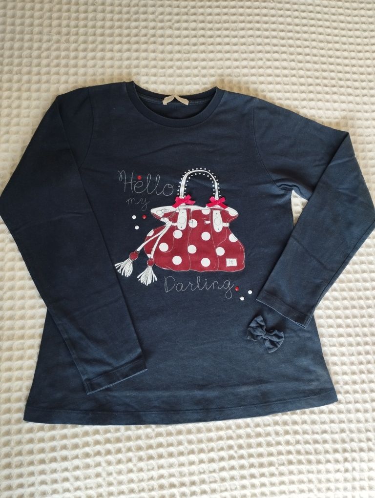 Camisola de menina, azul escuro, tamanho 12 anos