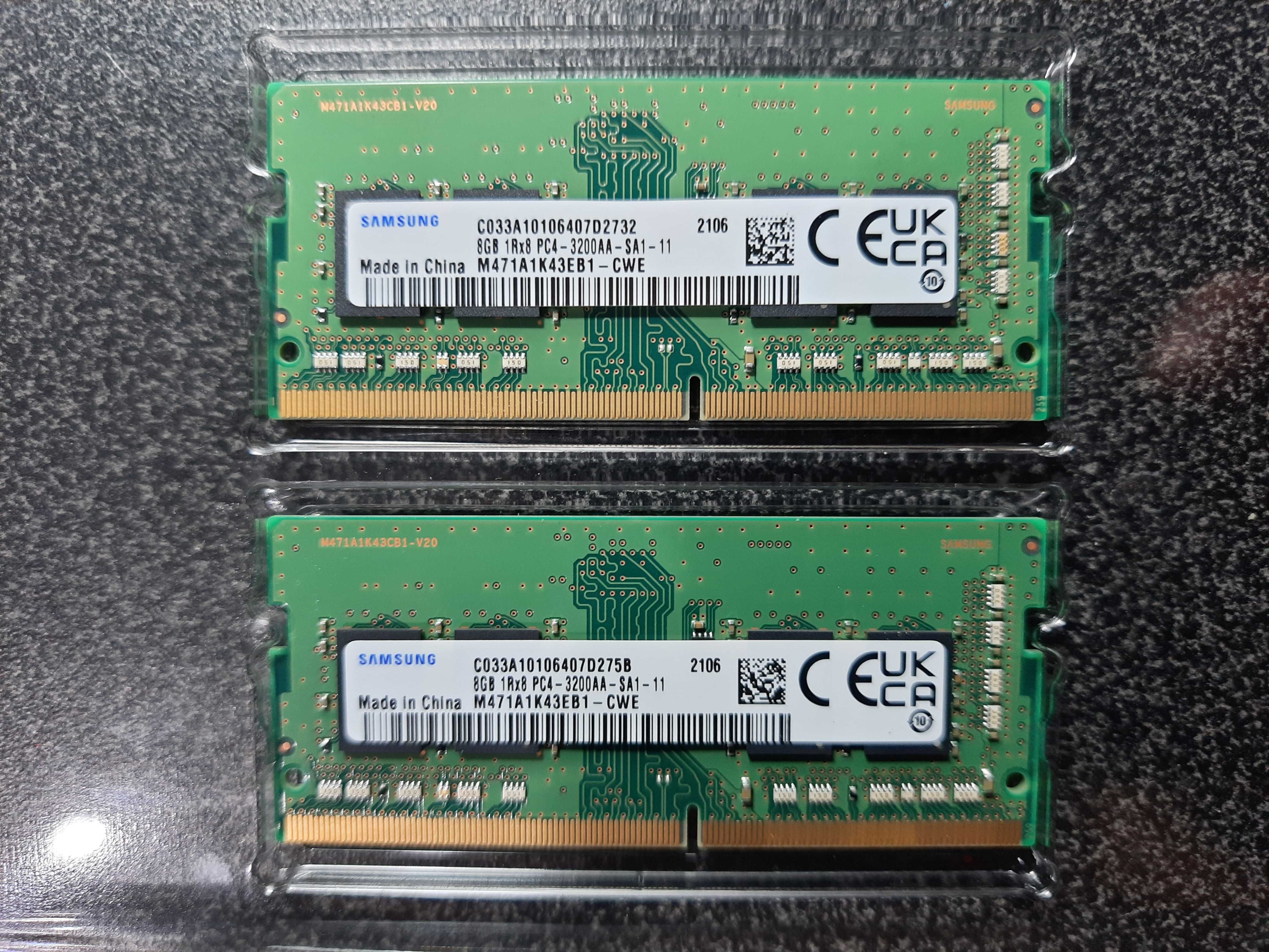 Memórias RAM Samsung 2x8GB DDR4 3200Mhz SA1