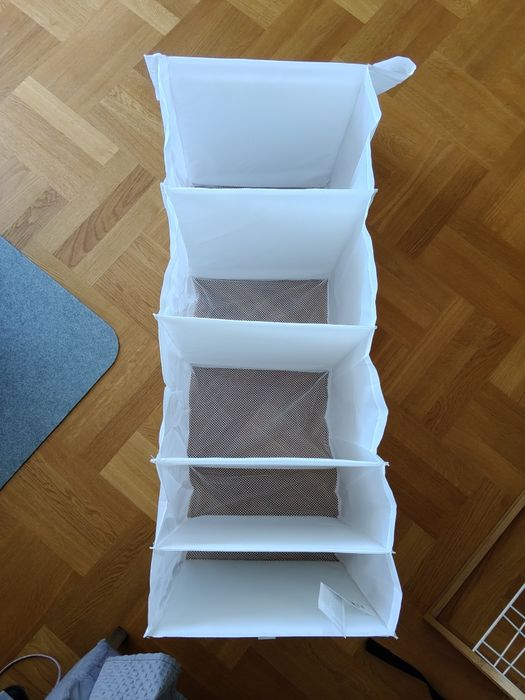 Ikea Skubb wisząca biała półka do szafy