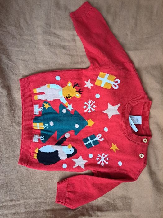 Sweterek dziecięcy H&M 68 świąteczny
