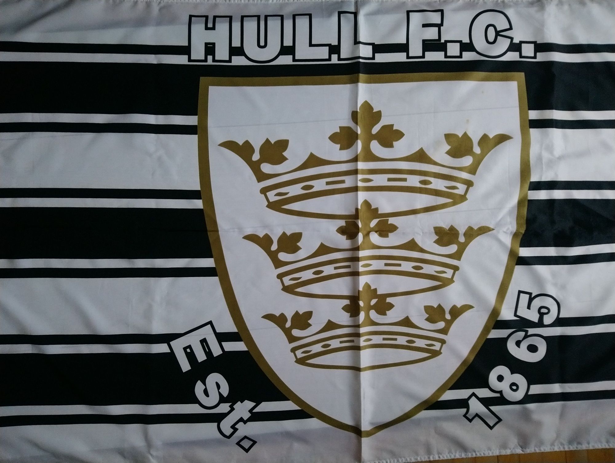 Спортивний прапор Hull F. C. Est. 1865 розмір 90×150 см