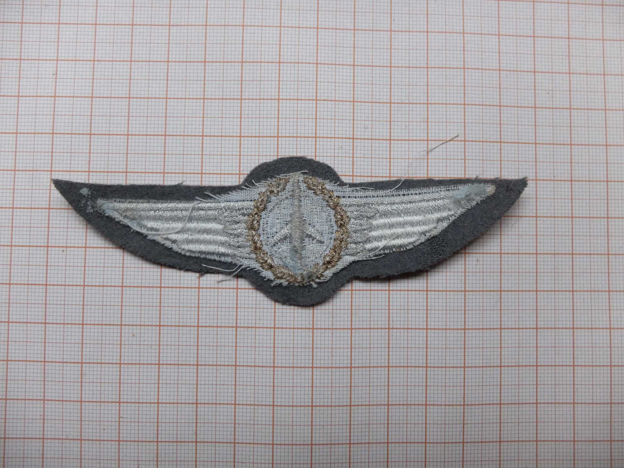 Kolekcjonerska naszywka lotnicza, skrzydełka, wojsko, wersja 3.